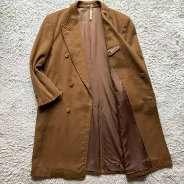 캐시미어 100% CROMAIE 체스터 코트 더블 피크 라펠