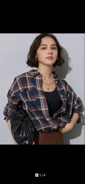 아르페쥬 스토리 시어 체크 셔츠