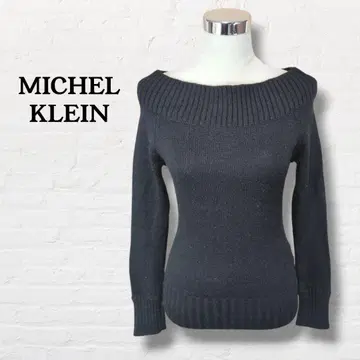 미쉘클랑 오프숄더 니트 스웨터 모 100% [ 38 ] 블랙