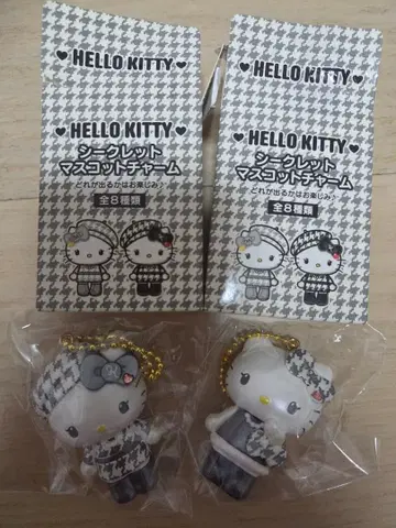 헬로키티 모노크롬 걸리시 시크릿 마스코트 참 헬로키티