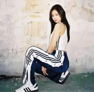 adidas 조거 팬츠 네이비 화이트 저지
