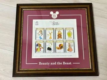 레어 상품 미녀와 야수 스탬프 아트 우표 컬렉션 프레임 포함