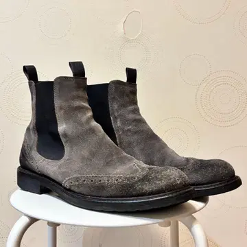 그레이 스웨이드 첼시 부츠 이탈리아제