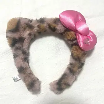 유니버셜 USJ 키티 레오파드 무늬 머리띠