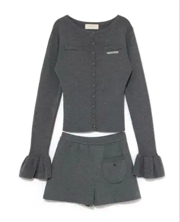 andmary Pansy knit set up gray