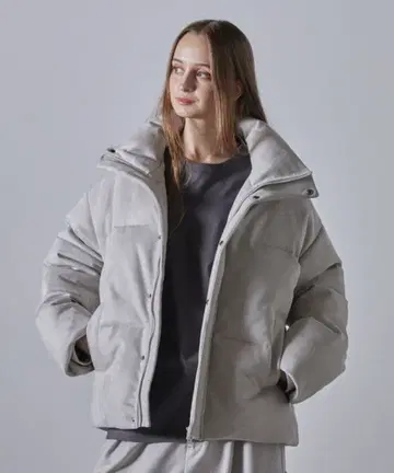 [ CLEL ] 볼륨 하이넥 숏 패딩 자켓