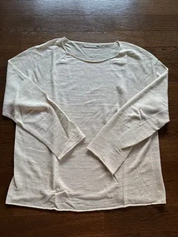 evameva 린넨 아이보리 긴팔 니트