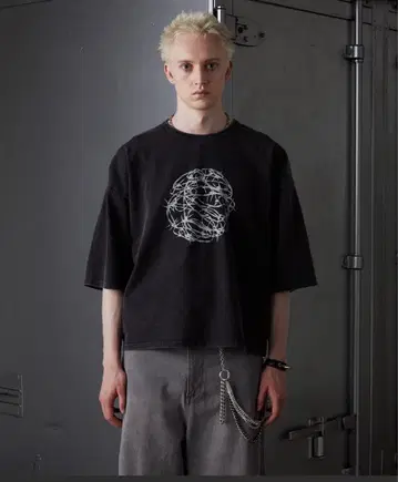 [ GRANCY ] 그래픽 디자인 리버서블 T셔츠 S 사이즈