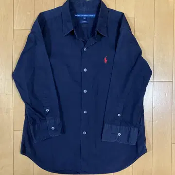 폴로 랄프 로렌 긴팔 셔츠 160 S 사이즈 네이비 자수 스테디셀러 인기