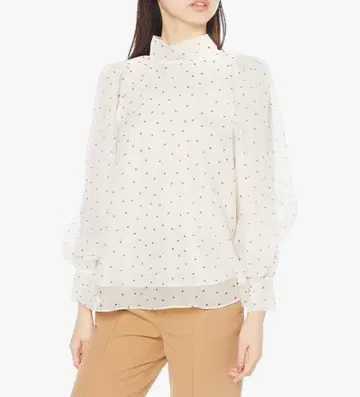 snidel 스나이델 오간 시스루 블라우스