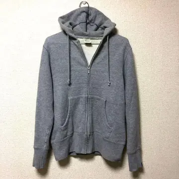 LOOPWHEELER 그레이 풀 집업 후드티 S