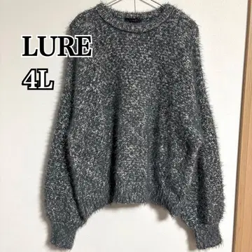 택 포함 새상품급 [ LURE ] 그레이 크루넥 스웨터 4L 니트