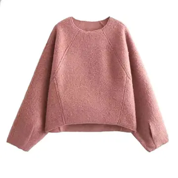 [ 새상품급 ] 부클레 티셔츠 S 사이즈 볼륨 슬리브 보아 핑크