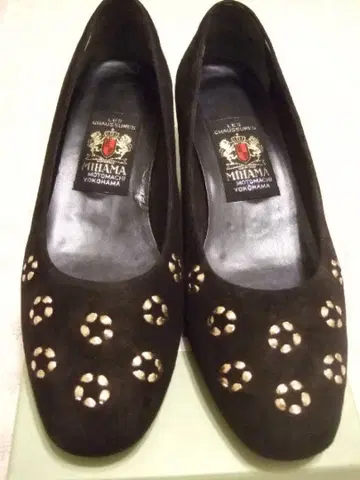 미하마 펌프스 스웨이드 블랙 24cm