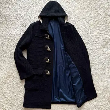 레어 XL 사이즈 g-stage 더플 코트 와플 니트 후드 네이비