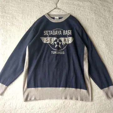 세타가야 베이스 니트 아크릴 캐시미어 혼방 XL 도코로 죠지