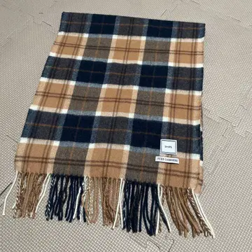 SHIPS 순수 캐시미어 체크 무늬 머플러