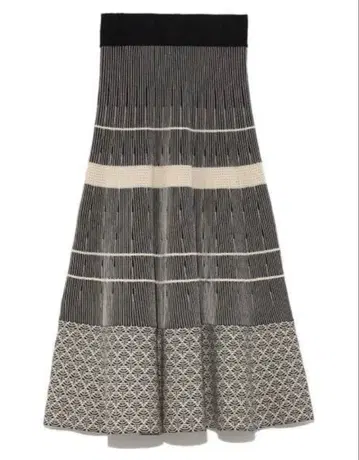 Snidel 컬러 블로킹 니트 스커트