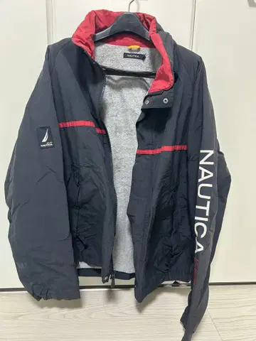 00s NAUTICA 풀 집업 자켓 L 블랙/레드