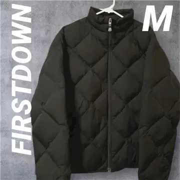 FIRST DOWN 퀼팅 다운 자켓 블랙 컬러 U.S.A. 자수