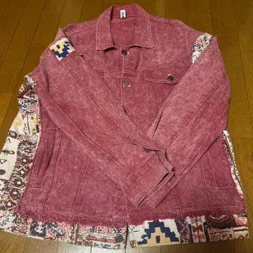 지하인 온라인 데님 자켓 에스닉 패턴