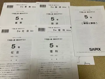 sapix 5학년 7월 입실 조별 나누기 테스트