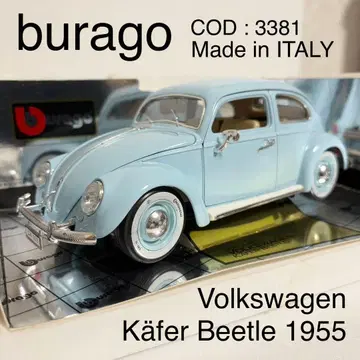 부라고 3381 폭스바겐 비틀 1/18 미니카 이탈리아 제조