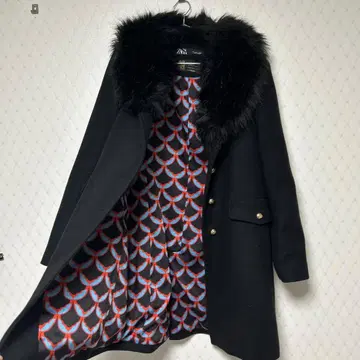 ZARA 체스터 코트 롱 코트 퍼 탈부착 2WAY L 사이즈