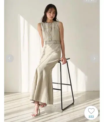 스나이델 데님 머메이드 원피스