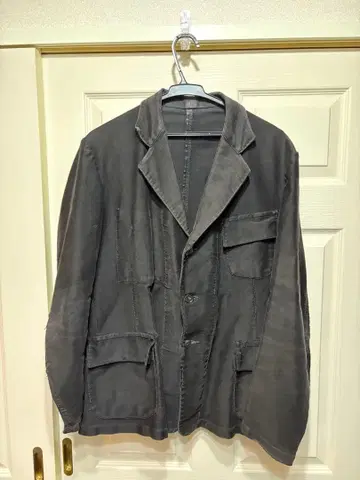 테일러드 자켓 몰스킨 다크 그레이 구제 의류 빈티지