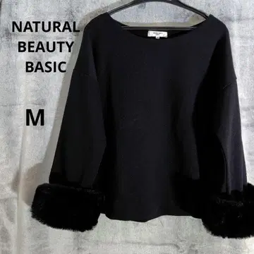NATURAL BEAUTY BASIC 블랙 퍼 M 사이즈