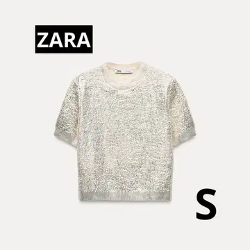ZARA*포일 디테일 니트 스웨터 S