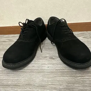 BEAMS 별주 스웨이드 블랙 레이스업 슈즈