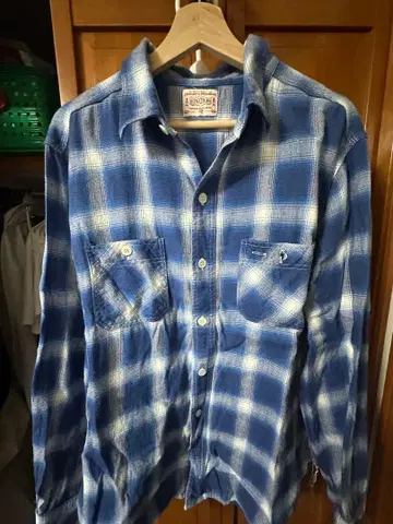 XL 사이즈 BONCOURA 플란넬 셔츠 옴브레 체크 일본제 size42