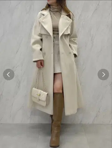 dazzlin 2way 컬러 레이디 코트 아이보리