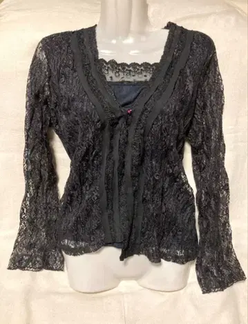 레이스 상의 일체형 다크코어 페어리 그런지 고스로리 발레코어