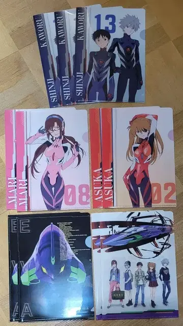 에반게리온 클리어 파일 11장 세트 모음 신지 아스카 카오루