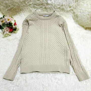 CHIP CLIP 칩 클립 니트 스웨터 긴팔 케이블 짜임