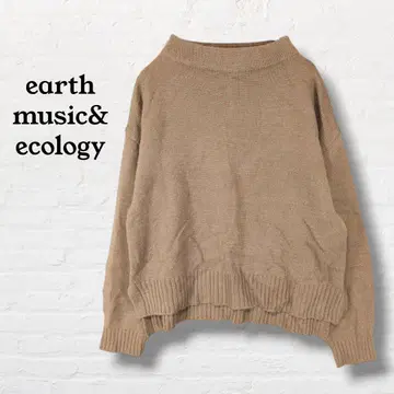 어스 모크넥 니트 스웨터 [ F ] 브라운