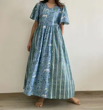 ek kadam 인도 블록 프린트 원피스