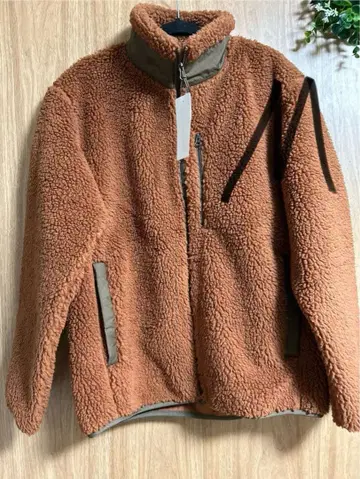 유니클로 방풍 아우터 플리스 자켓 (긴팔) 오렌지 M