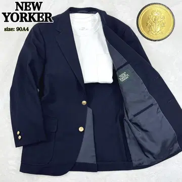 고품질 뉴요커 M 네이비 재킷 골드 버튼 테일러드 자켓 네이비