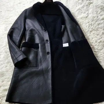 컨디션 최상 18AW 폴스미스 리얼 무스탕 코트 램 가죽 롱 기장