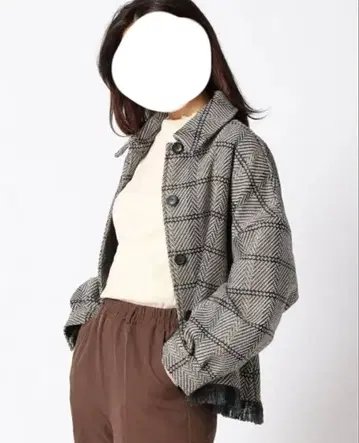 JEANASIS 트위드 프린지 숏 자켓