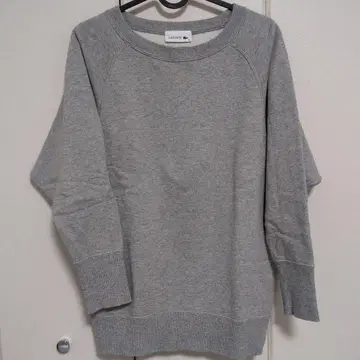 LACOSTE 그레이 래글런 슬리브 맨투맨