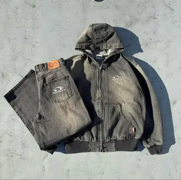 9090 데님 원단 후드티