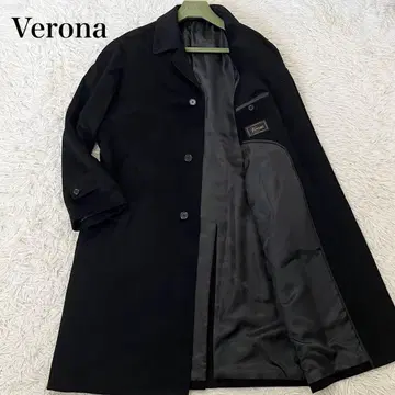 새상품급 베 로나 스텐카라 코트 캐시미어 100% 비즈니스 블랙 L