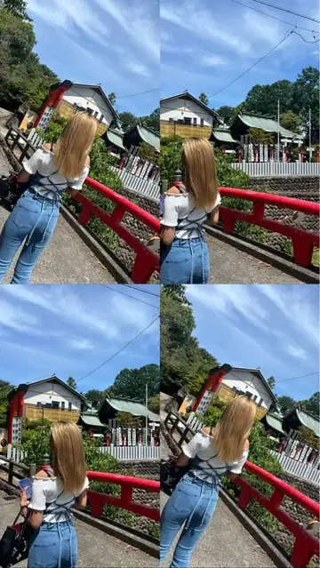 ANAP 백 레이스업 플레어 데님 살로펫