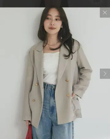 [ 베스트셀러 아이템 miki 감수 ] 메쉬 메탈 버튼 라이트 자켓