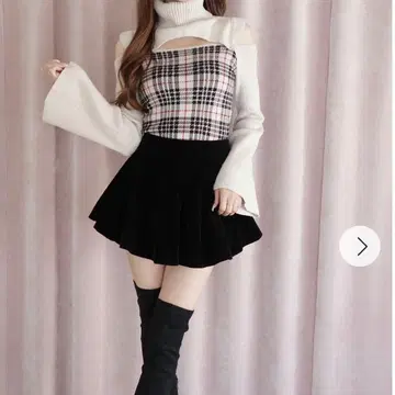 랜디 벨벳 벌룬 미니 스커트 S 사이즈